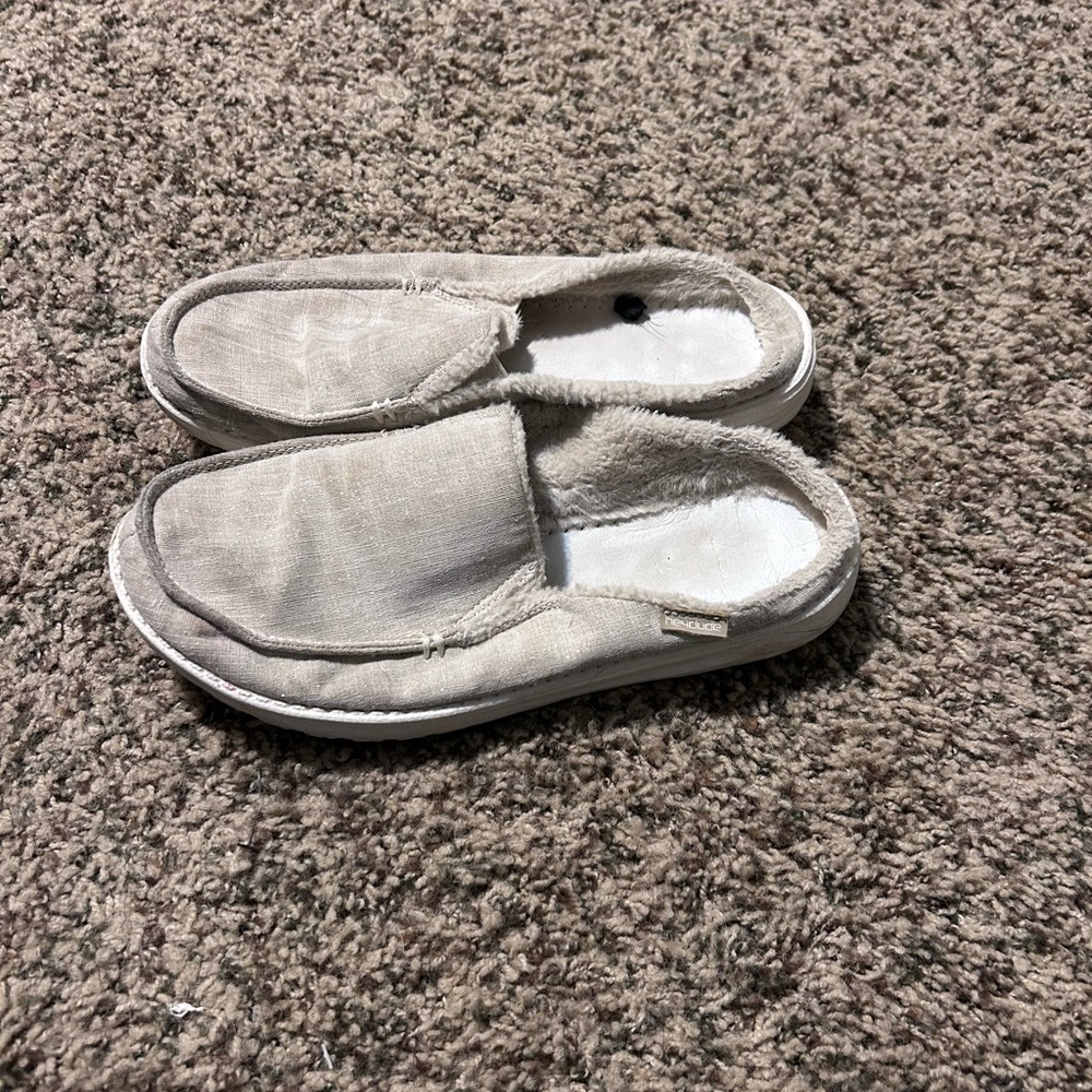 Cozy Beige Hey dude slip ons